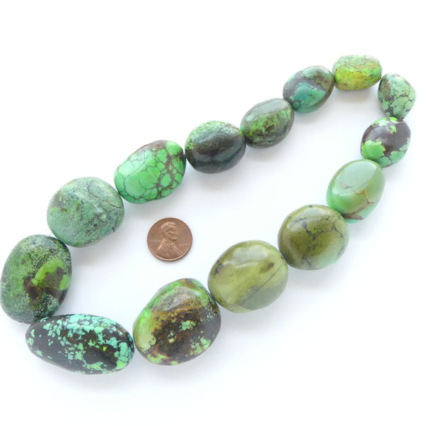 Turquoise, Freeform Nuggets,  22-42mm Long on 16-inch Strand