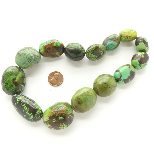 Turquoise, Freeform Nuggets,  22-42mm Long on 16-inch Strand