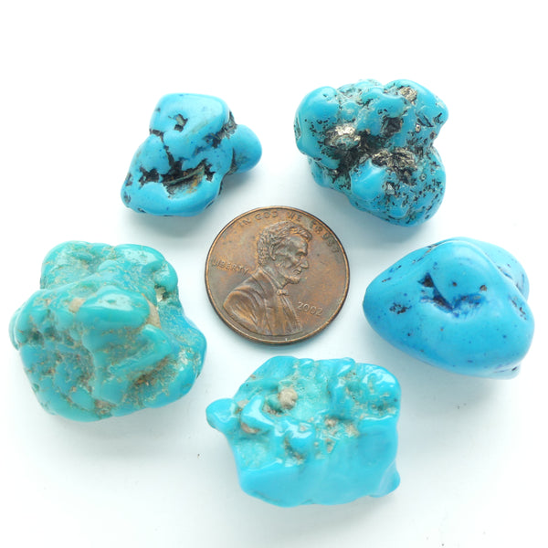 Turquoise, Large Nugget, No Holes, 12-22mm Wide, Sold in a .9 ounce Lot
