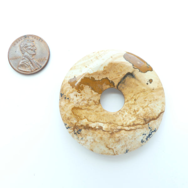 Picture Jasper, Donut (Bi), 45mm Diameter
