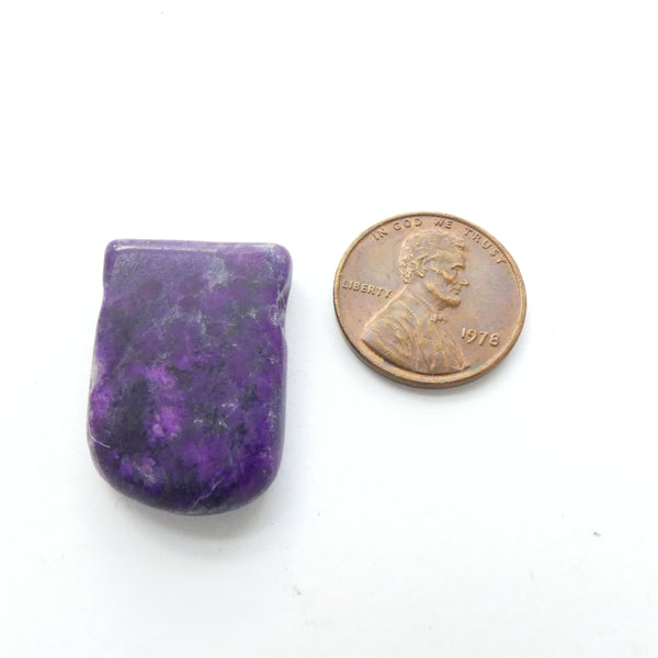 Sugilite Pendant, Africa John Handcarved, 25x18mm
