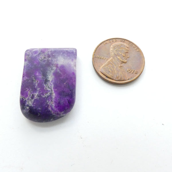 Sugilite Pendant, Africa John Handcarved, 25x18mm