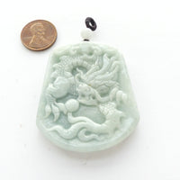 Jade (Chinese) Carved Dragon Pendant, 52x40mm