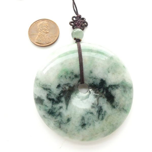 Jade (Chinese) Pendant Bi/Donut Shape, 54mm Diameter