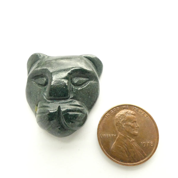 Jade Pendant, Dark Green Guatemalan Jade, about 25c25mm