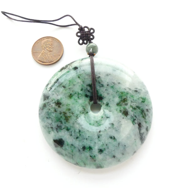 Jade (Chinese) Pendantd Bi/Donut Shape, 60mm Diameter