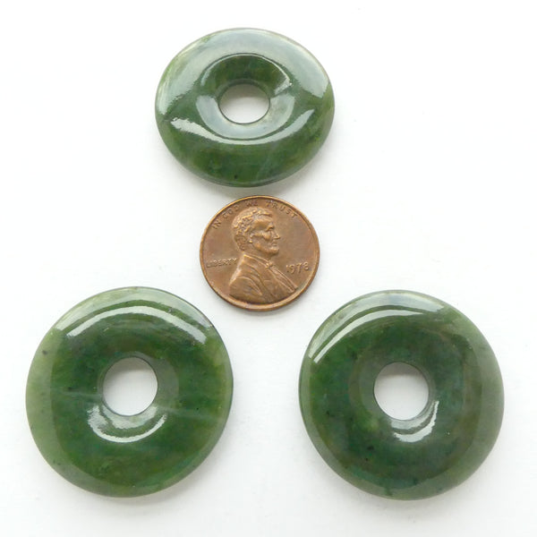 Jade, Donut (Bi), 30mm Diameter, Sold Individually