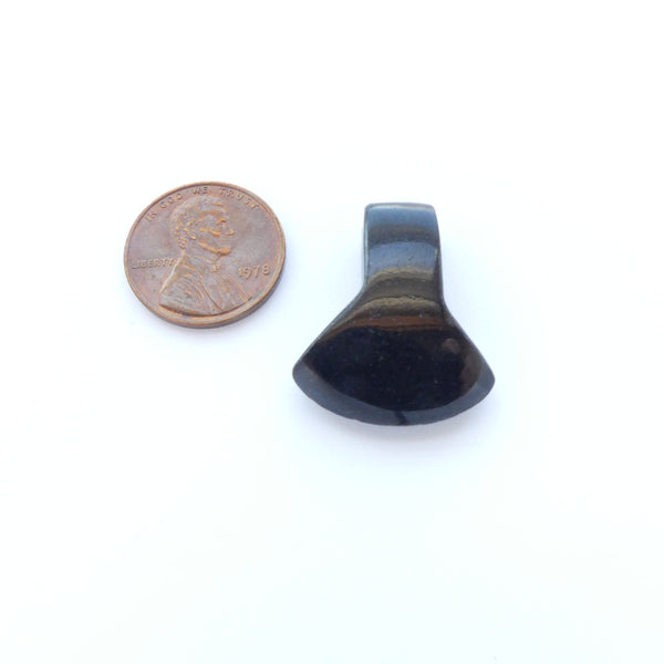 Guatemalan Jade, Axe Blade Pendant, Small, Dark Green, 26mm