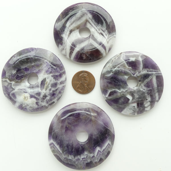 Amethyst, Variegated Purple and White, Donut (Bi), 50mm