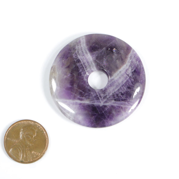 Amethyst, Purple with Variegated Light Gray, Donut (Bi), 40mm