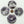 Amethyst, Variegated Purple and White, Donut (Bi), 40mm