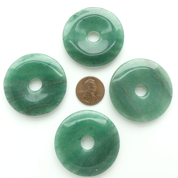 Dark Green Aventurine, Donut (Bi), 40mm