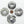 Jasper, Light Gray and Black, Octagon Donut, 45mm