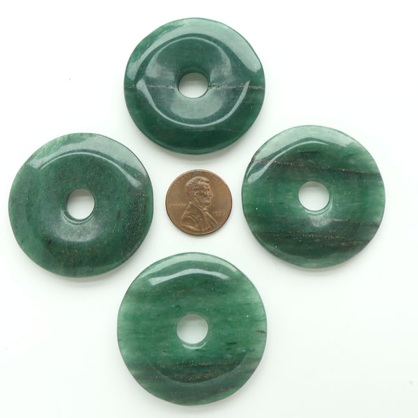 Dark Green Aventurine, Donut (Bi), 40mm