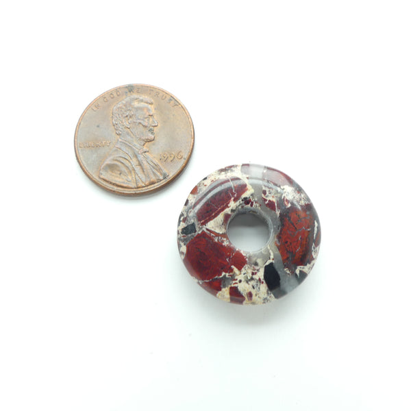 Poppy Jasper, Donut (Bi), 20mm