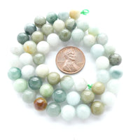Jade (Burmese Jadeite) Round 8mm Beads on 16-inch Strands