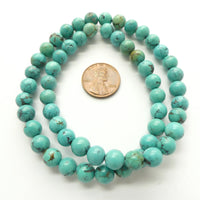 Turquoise, Beads, Round 8mm Beads on 16-inch Strands