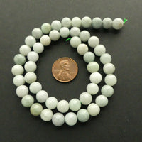 Jade (Burmese Jadite) Round 8mm Beads, Lighter Colors, on 16-inch Strands