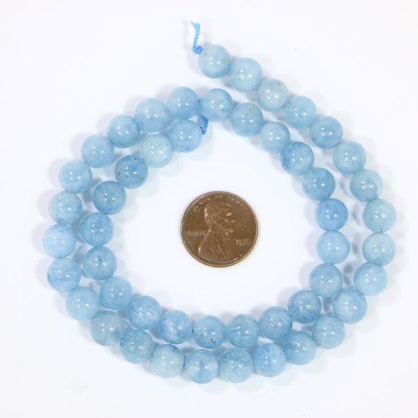 Aquamarine, Round, 8mm Diameter, the Color of a Glacial Stream