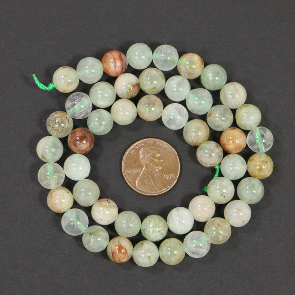 Lodalite Quartz, Round, 8mm Diameter Beads on 16-inch Strand
