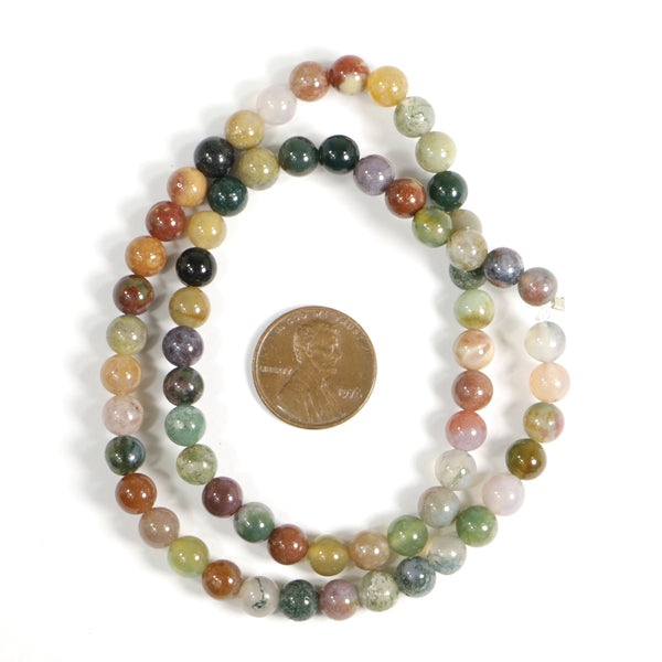 Fancy Jasper, Round 6mm on 16-inch Strands