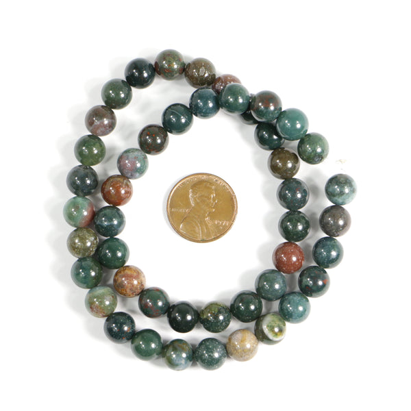 Fancy Jasper, 8mm Round, on 16-inch Strands