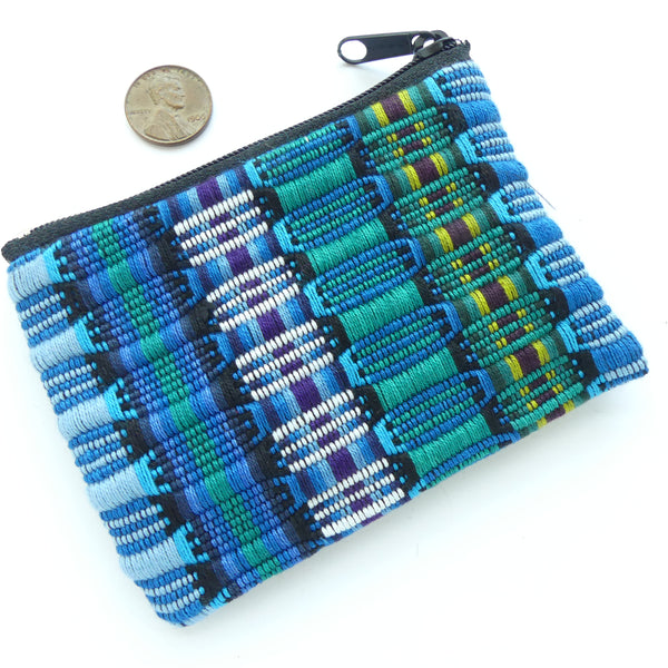 Coin/Earbud Pouch, Handwoven Cotton,