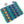Coin/Earbud Pouch, Handwoven Cotton, Blue-Greens with Multi-color 4x3 inches