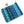 Coin/Earbud Pouch, Handwoven Cotton, Turquoise & Blue with Burgundy Accents, 4x3 inches
