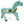 Beaded Animals, Pony, Large Nativo Style in Turquoise with Multicolor Designs, 5.5 Inches x 7.5 Inches