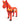 Beaded Animals, Pony, Medium Nativo Style in Red with Multicolor Designs, 4.5 Inches x 5 Inches