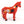 Beaded Animals, Pony, Medium Nativo Style in Red with Multicolor Designs, 4.5 Inches x 5 Inches