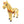 Beaded Animals, Pony, Medium Silver-Lined Amber with Multicolor Designs, 4.5