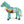 Beaded Animals, Pony, Medium Nativo Style, Turquoise with Multicolor Designs, 4.5 inches x 5 inches