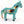Beaded Animals, Pony, Medium Nativo Style, Turquoise with Multicolor Designs, 4.5 inches x 5 inches