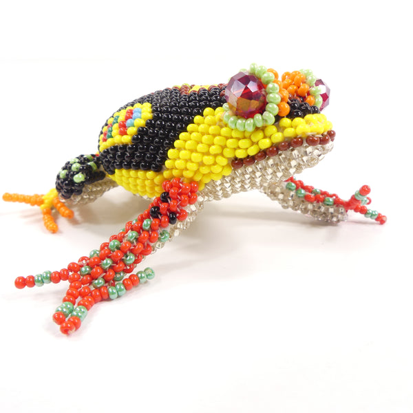 Beaded Animals, Frog, Bright Multicolors, 3x2.5 inches