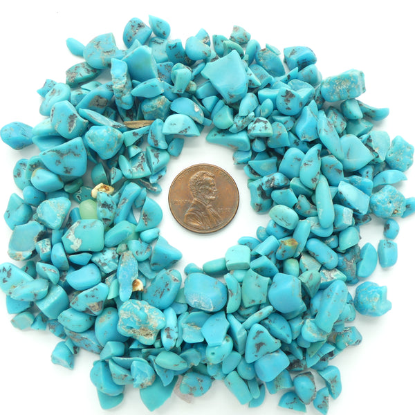 Turquoise, Small Chips, No Holes, Sold in 2x2 Bags of 30 grams