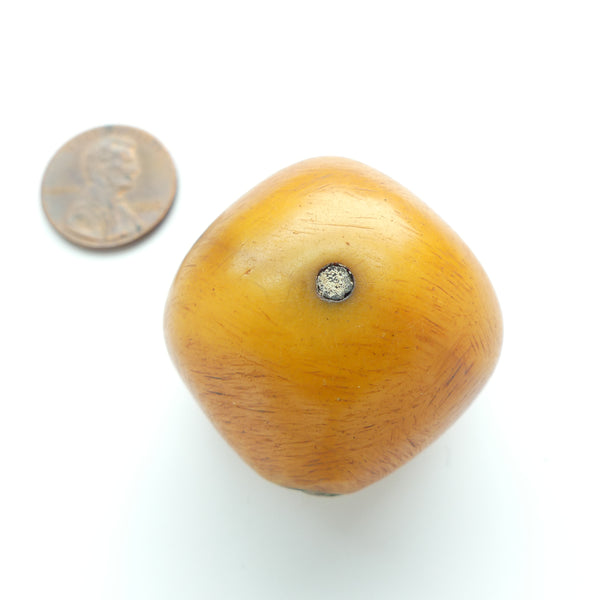 African Amber, Antique Rare Soft Diamond Shape, Medium Amber Color, 35x35mm