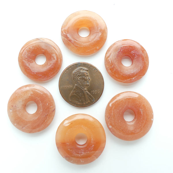Red Aventurine, Donut (Bi), 20mm
