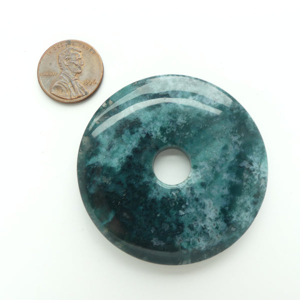 Moss Agate, Donut (Bi), 50mm