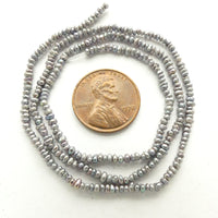 Pearls, Peacock, Micro Rounded Baroque, 2mm on 16-inch Strands