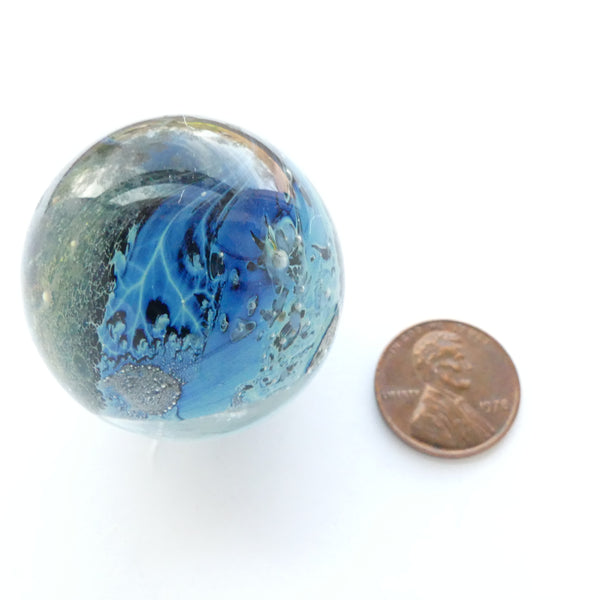 Brian Kirkvliet, Marble,  A Magical World in Blues, 35mm Diameter
