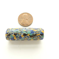 Millefiori Antique Venetian Trade Bead, Rare Colors/Patterns, 38mm long