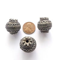 Moroccan Silver Vintage Alloy Beads, 20mm Diameter, Sold Individually