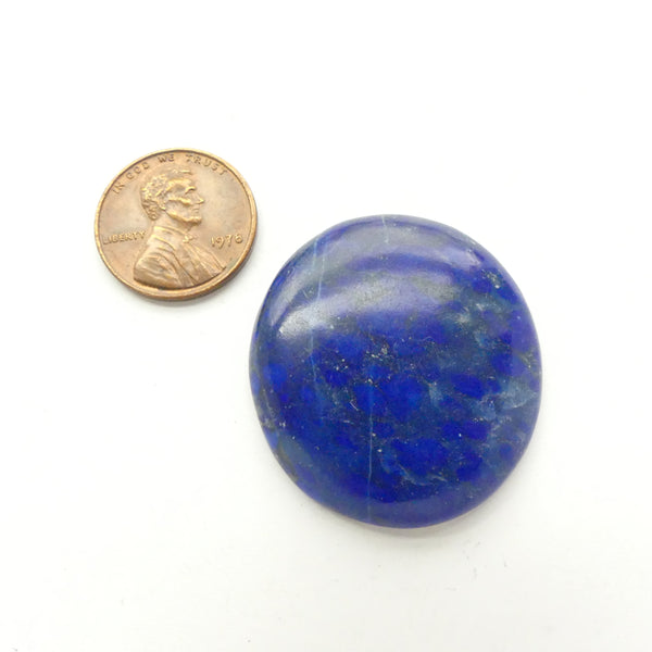 Lapis Lazuli, Cabochon, Slightly Domed Front w/ Flat Back, 32x35mm