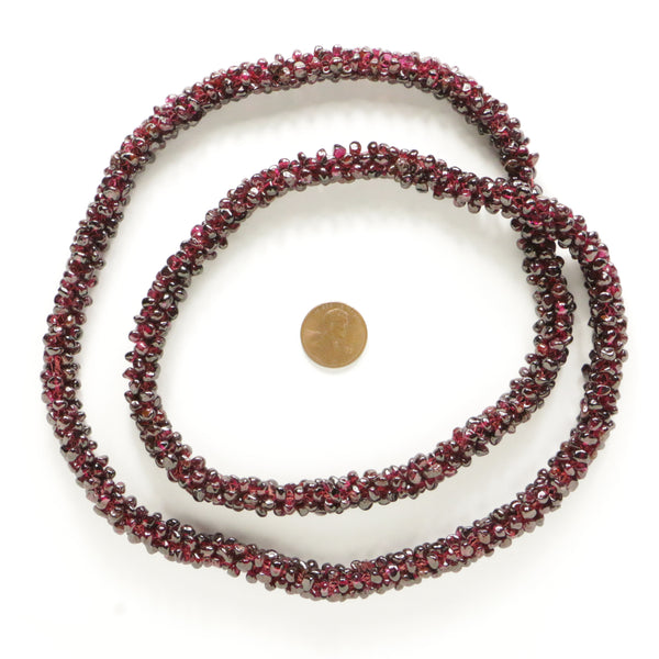 Garnet, Necklace 32 inches Long