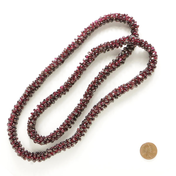 Garnet, Necklace 32 inches Long