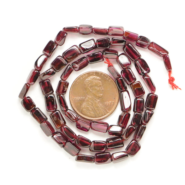 Garnet, Faceted Rectangles, Most about 5x4mm on