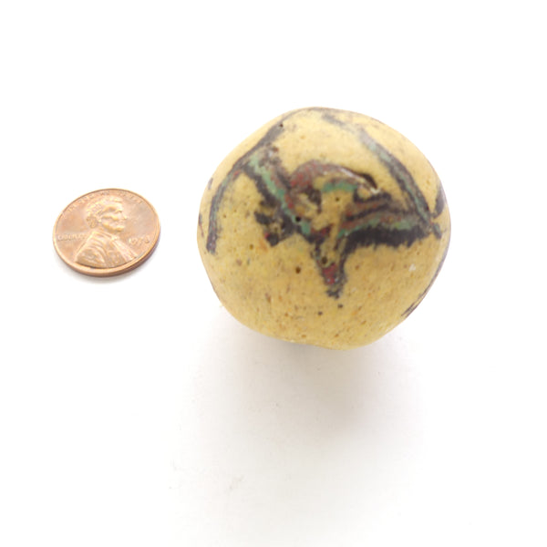 Powderglass "Bodom" Style Bead, Vintage 1970s Version, 33mm Diameter