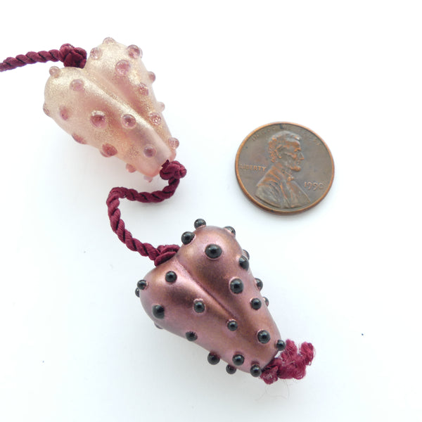 Patti Dougherty, Two Hearts Tied Together, 25x18mm, Sold at as set of 2